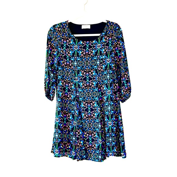 Everly Dresses & Skirts - 2 FOR $25 Floral Chiffon A Line Dress Colorful Rainbow Flowy S